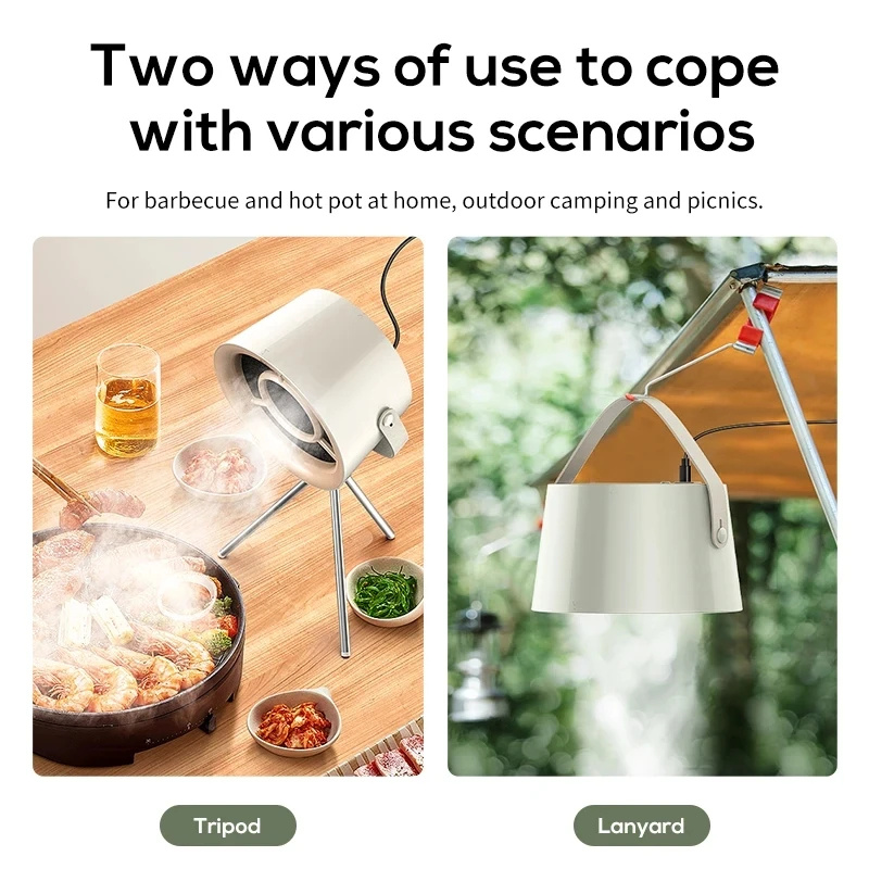 2024 New Portable Desktop Exhaust Fan Small Kitchen Hood Extractor Barbecue USB Charging Desktop Range Hoods Mini Suction Cooker Hood Kitchen Gadgets – Image 5