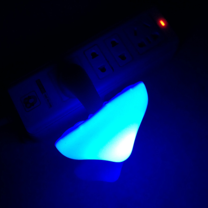 LED Night Light Mushroom Wall Socket Lamp EU US Plug Warm White Light-control Sensor Bedroom Light Home Decoration – Image 7