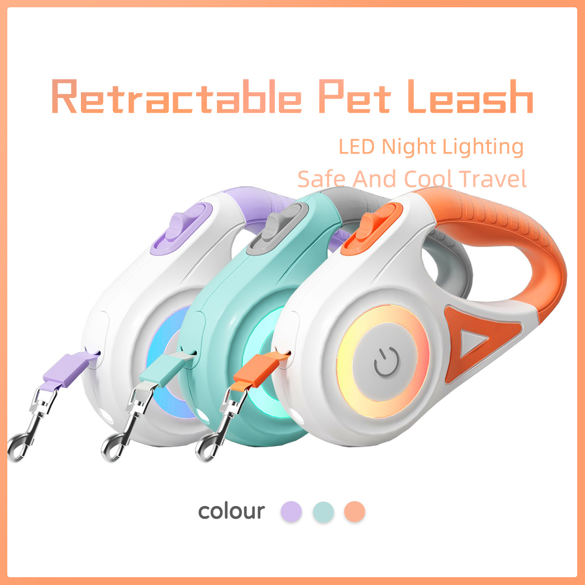 Dog Leash Retractable Leash And Dog Collar Spotlight Automatic Pet Dog Cat Traction Rope For Small Medium Dogs Pet Product – Image 8