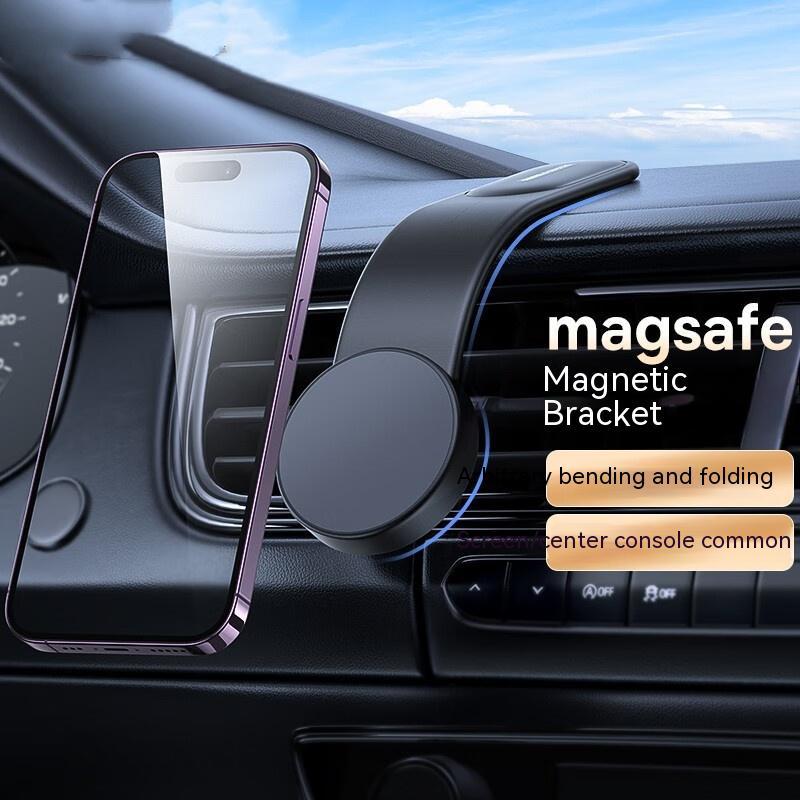 Magnetic Bendable Car Mobile Phone Holder Wireless Charger Phone Holder 15W Car Dash Mount Compatible With Phone – Image 9