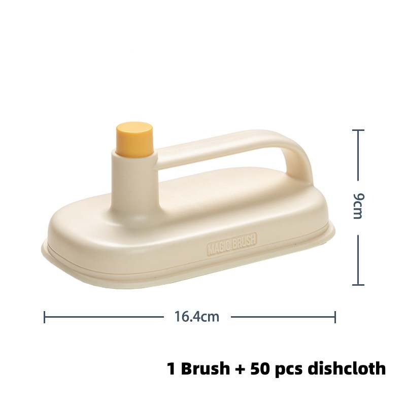 Kitchen Bathroom Toilet Cleaning Magic Brush Glass Wall Cleaning Bath Brush Handle Cleaning Rag Ceramic Window Slot Clean Brush Kitchen Gadgets – Image 2