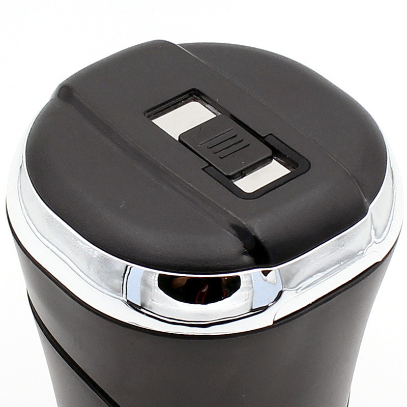 Push-pull Lighter Accessories Smokeless Detachable USB Rechargable Car Ashtray Home Portable Smell Proof With Lid LED Blue Light – Image 2