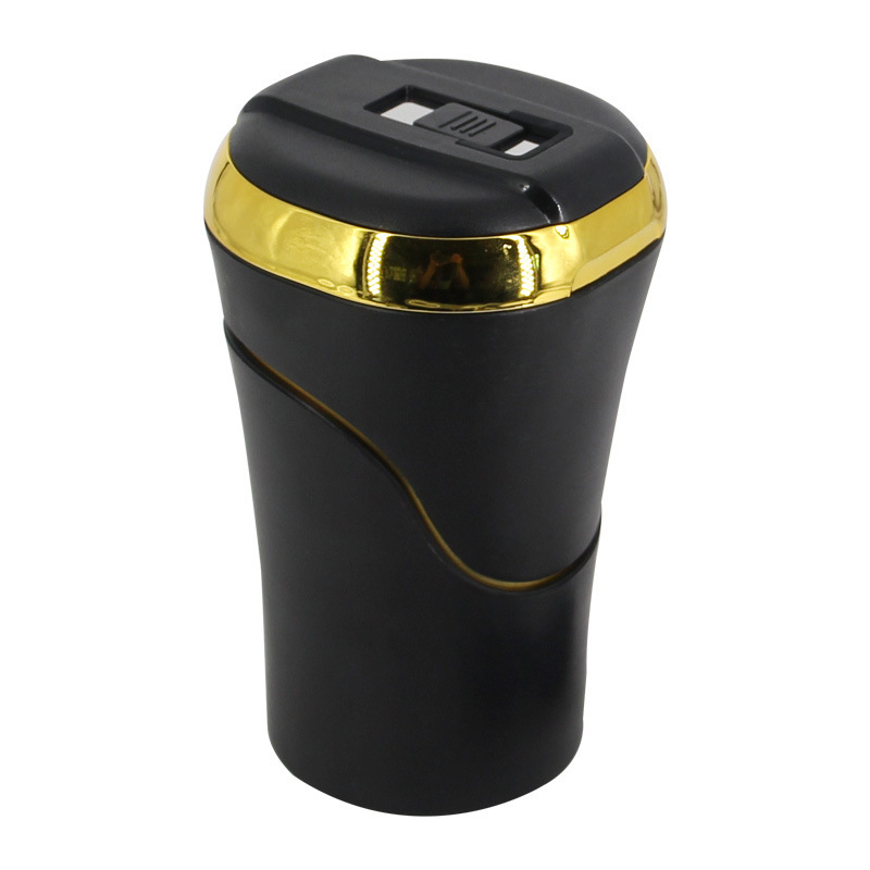 Push-pull Lighter Accessories Smokeless Detachable USB Rechargable Car Ashtray Home Portable Smell Proof With Lid LED Blue Light – Image 6