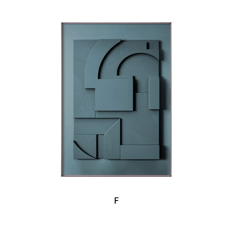 Three-dimensional Abstract Silent Style Geometric Morandi Hanging Painting – Image 4