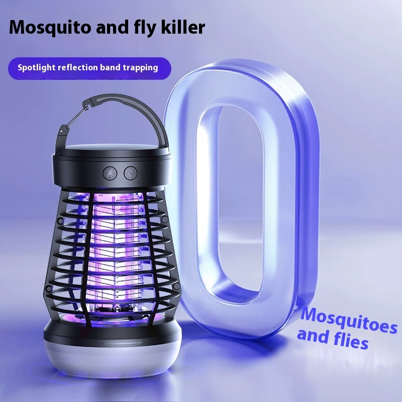 2in1 Mosquito Killer Lamp Electric Fly Catcher USB Rechargeable Electric Mosquito Swatter Electric Fly Trap With Night Light S0S Emergency Light Mosquito Killer Terrace Camping – Image 8
