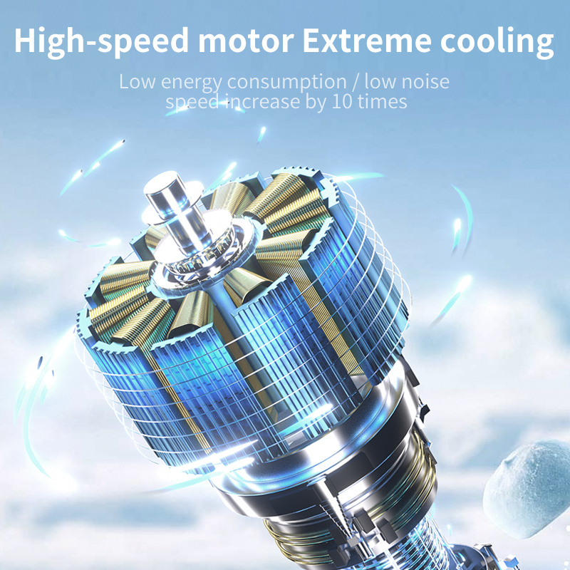 Portable Handheld Fan, Speed Adjustable Turbo Mini Fan, Reduced Temperature Mode, Rechargeable Digital Display Foldable Personal Fan With Night Light, Suitable For Women Men Outdoor – Image 8