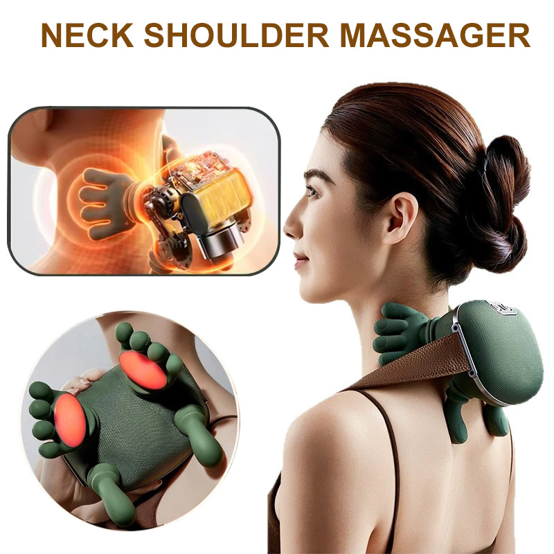 Electric Neck And Shoulder Muscle Massager Wireless Shoulder And Back Kneading Massage Shawl Neck Masajeador Relax Pain Relief – Image 4