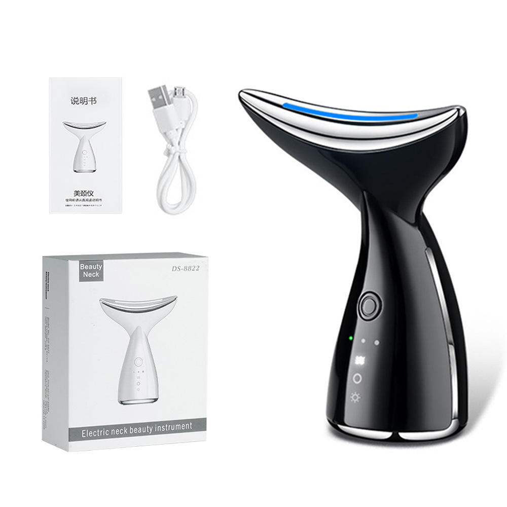 EMS Microcurrent Neck Face Beauty Device With 3 Colors LED Photon Therapy Skin Tighten Reduce Double Chin Face Lifting Devices – Image 2