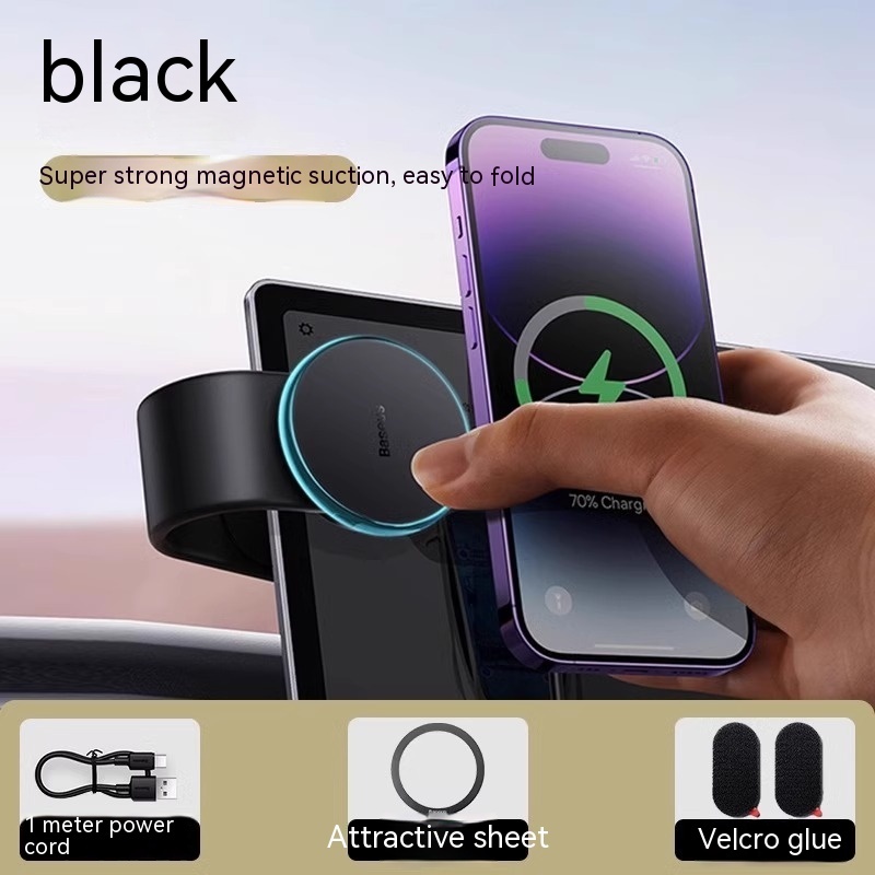 Magnetic Bendable Car Mobile Phone Holder Wireless Charger Phone Holder 15W Car Dash Mount Compatible With Phone – Image 10