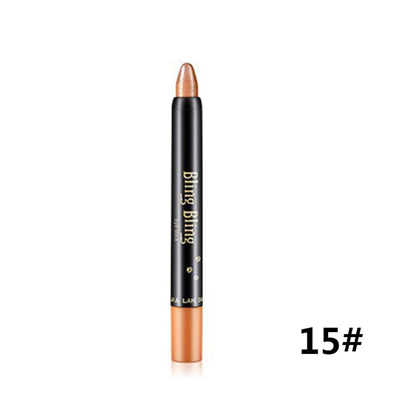 Pearlescent Silkworm Eyeshadow Pen Lasting Waterproof And Not Blooming Shiny Pearlescent Gel Pen 15 Color Eye Shadow Pen – Image 2