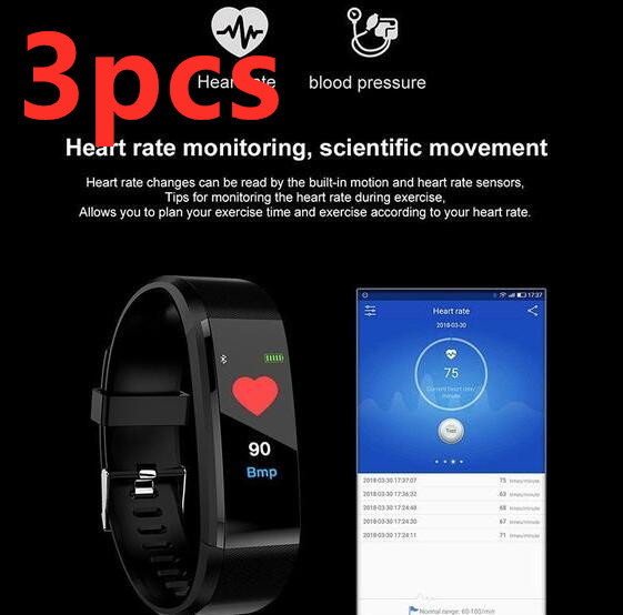 Smart Bracelet With Bluetooth Wristband Heart Rate Monitor Watch Activity Fitness Tracker – Image 5
