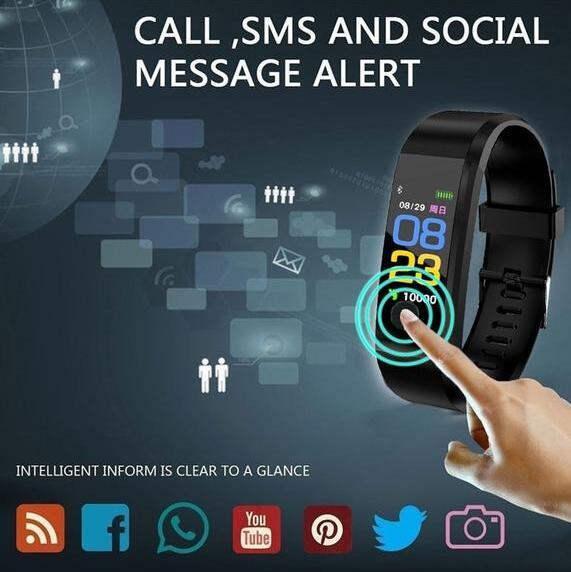 Smart Bracelet With Bluetooth Wristband Heart Rate Monitor Watch Activity Fitness Tracker – Image 8
