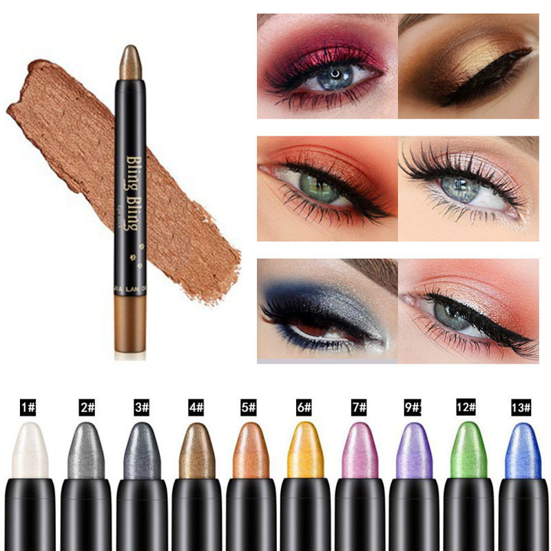 Pearlescent Silkworm Eyeshadow Pen Lasting Waterproof And Not Blooming Shiny Pearlescent Gel Pen 15 Color Eye Shadow Pen – Image 3