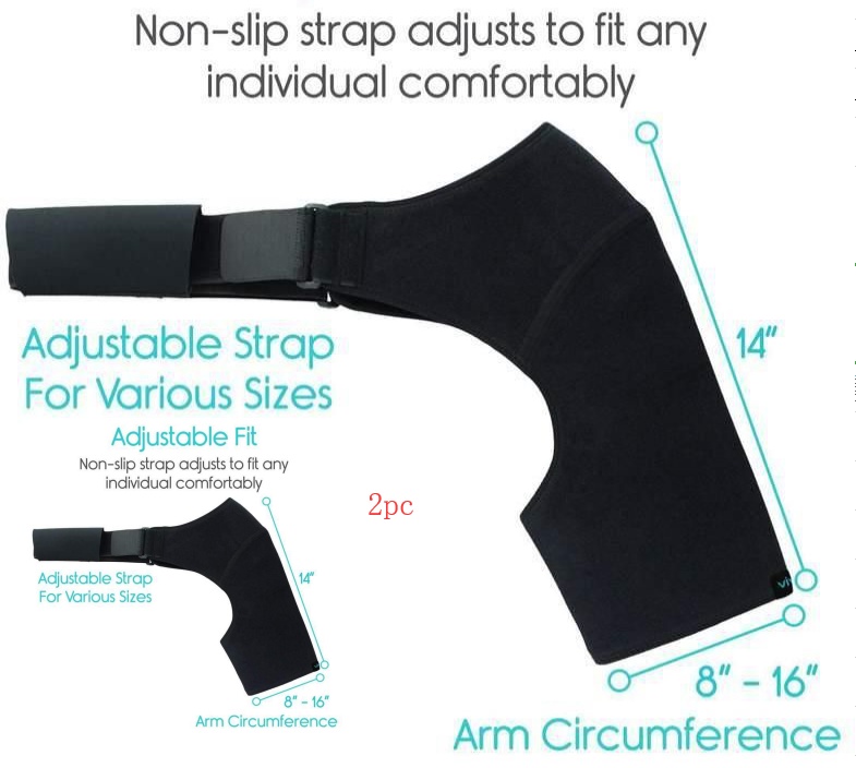Neoprene Brace Dislocation Injury Arthritis Pain Shoulder Support – Image 8