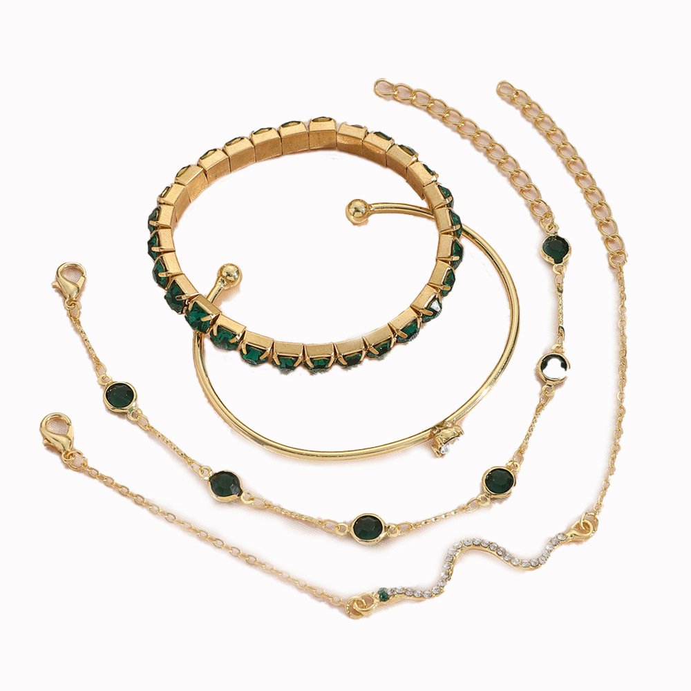 4pcs Green Bracelet Set by Storeshoop – Image 3