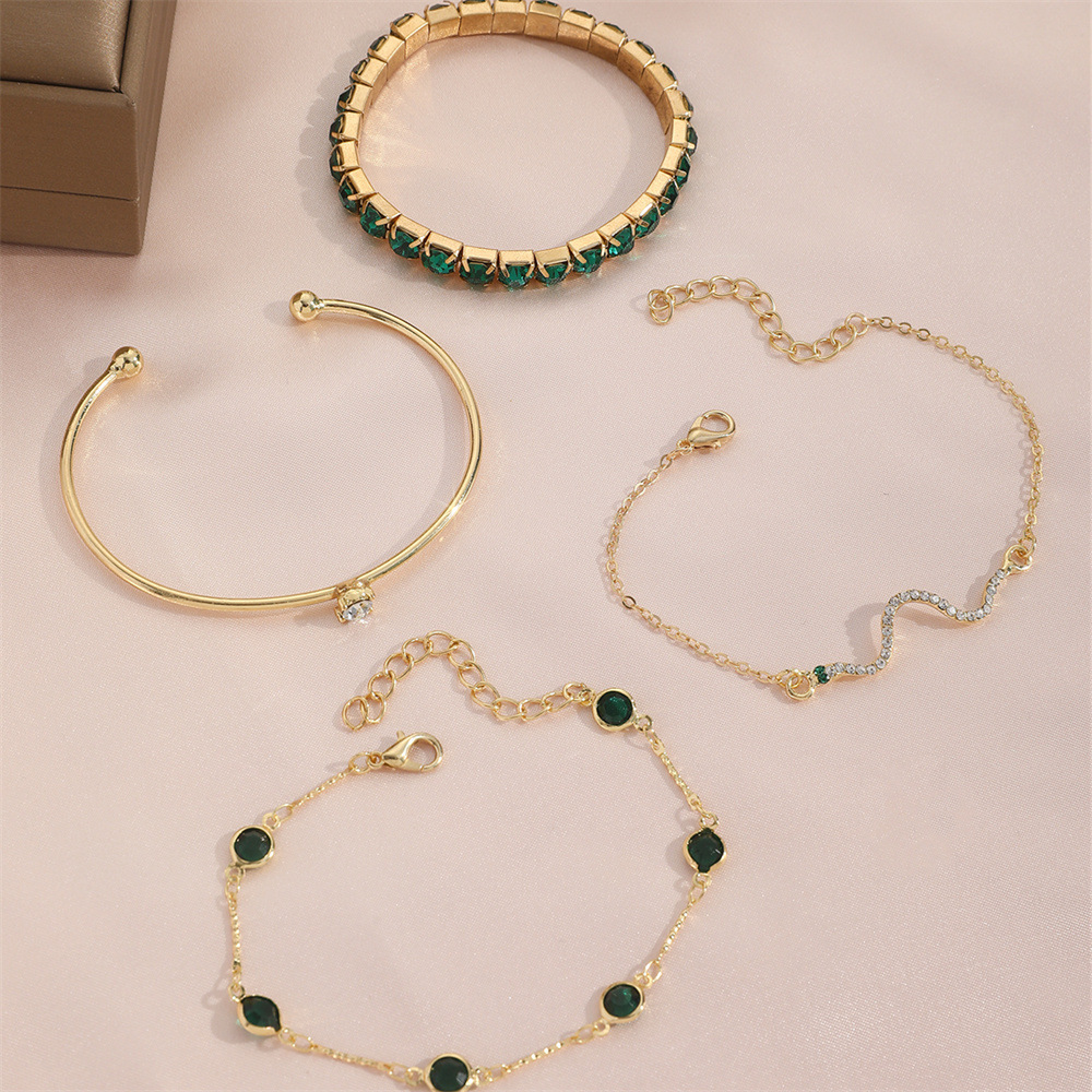 4pcs Green Bracelet Set by Storeshoop – Image 2