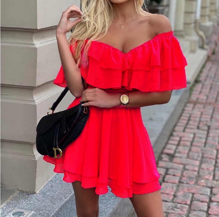 Butterfly Print Multicolore Ruffled Dress – by Storeshoop – Image 9