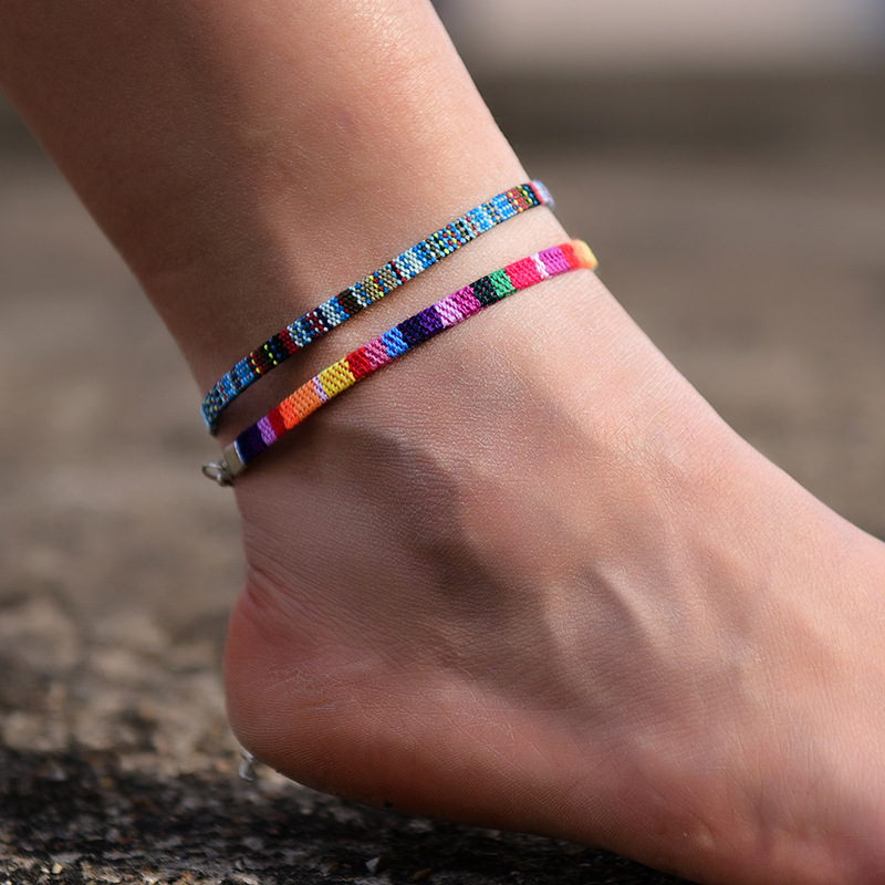 Chain Bohemian Color Ankle Bracelet String Handmade Jewelry – Image 8