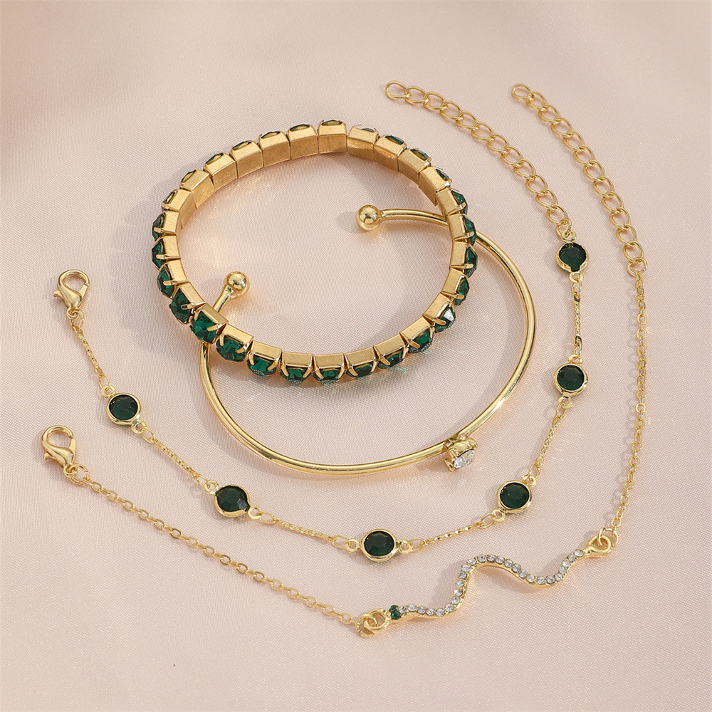 4pcs Green Bracelet Set by Storeshoop – Image 8