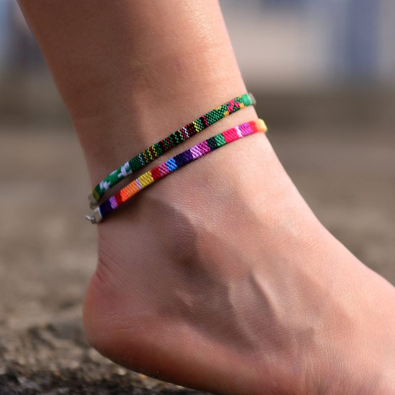 Chain Bohemian Color Ankle Bracelet String Handmade Jewelry – Image 10