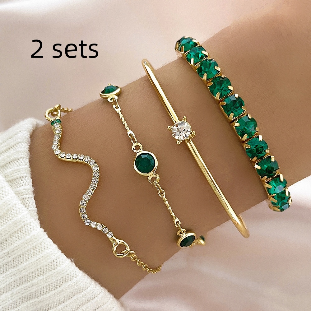 4pcs Green Bracelet Set by Storeshoop – Image 7