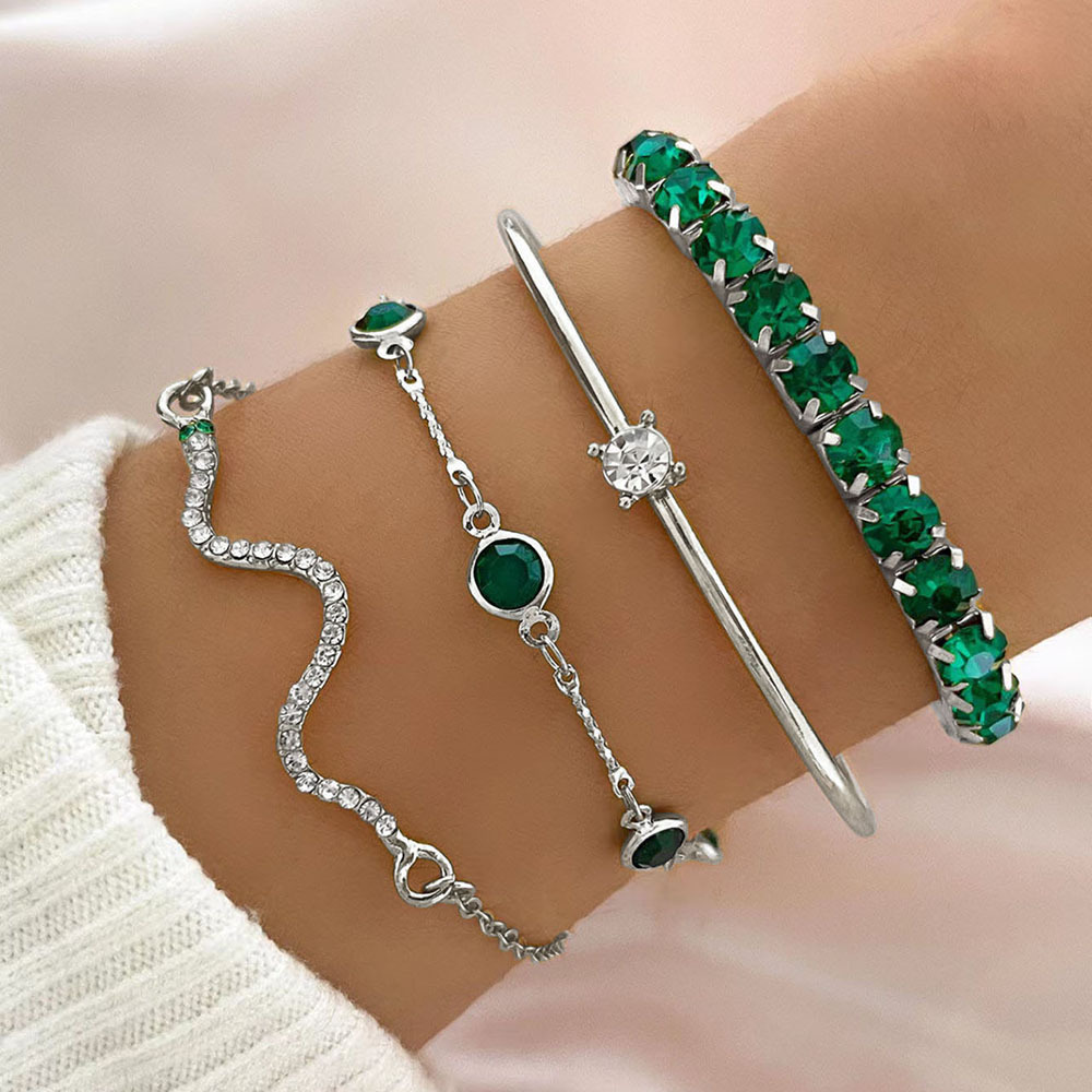 4pcs Green Bracelet Set by Storeshoop – Image 5
