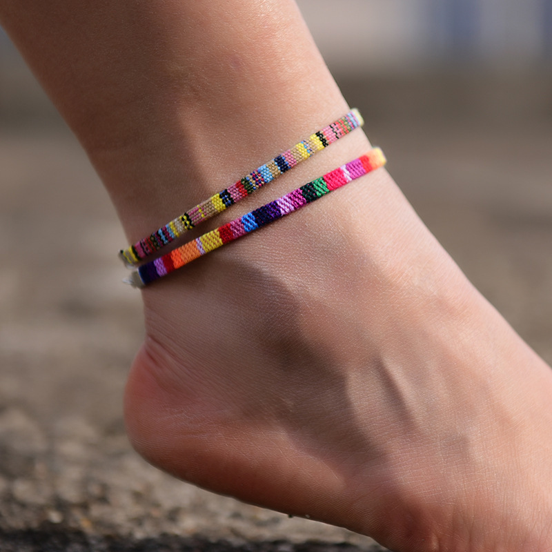 Chain Bohemian Color Ankle Bracelet String Handmade Jewelry – Image 7