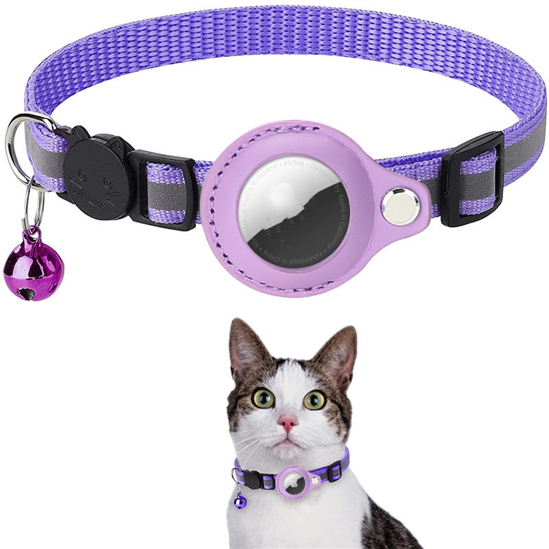 Reflective Collar Waterproof Holder Case For Airtag Air Tag Airtags Protective Cover Cat Dog Kitten Puppy Nylon Collar – Image 5