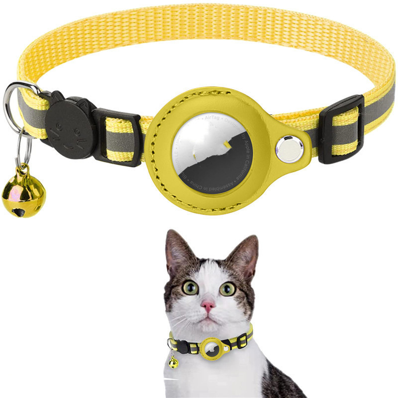 Reflective Collar Waterproof Holder Case For Airtag Air Tag Airtags Protective Cover Cat Dog Kitten Puppy Nylon Collar – Image 2