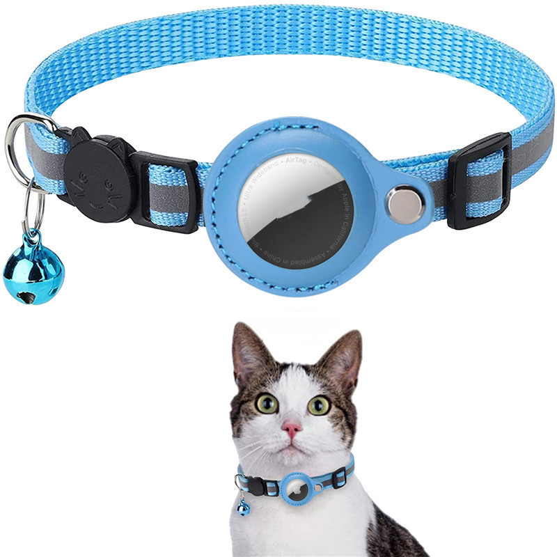 Reflective Collar Waterproof Holder Case For Airtag Air Tag Airtags Protective Cover Cat Dog Kitten Puppy Nylon Collar – Image 6